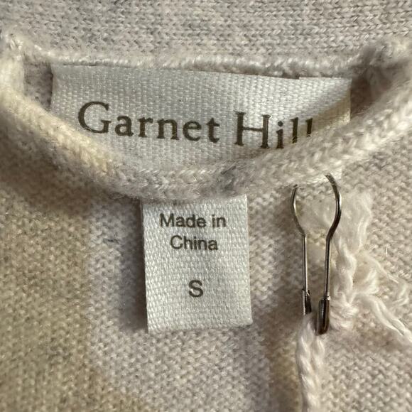 NWT Garnet Hill Oversized Cashmere Sleep Cardigan Cream Size Small Neutral Luxe - Picture 5 of 8